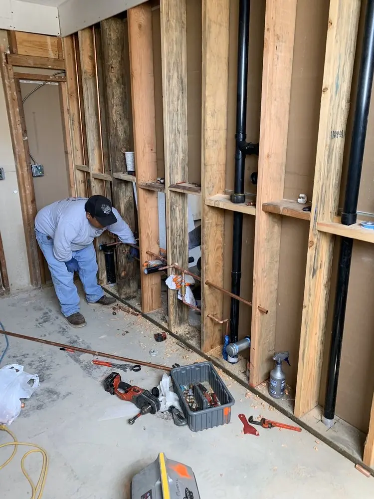Commercial rough-in plumbing for Water Heater Replacement in Greenbriar Village